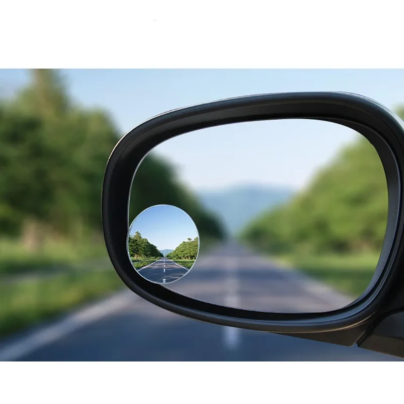 360 Degree HD Car Blind Spot Mirror Adjustable Rearview Convex Mirror for Car Reverse Wide Angle Vehicle Parking Rimless Mirrors