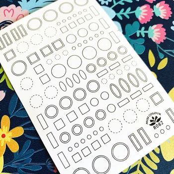 

Newest R-082 4 color circles Series 3d nail art sticker nail decal stamping export japan designs With adhesive