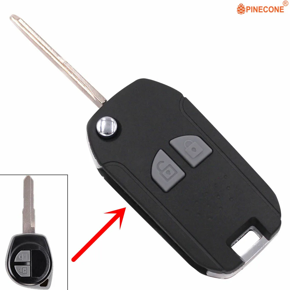 PINECONE невырезанный дистанционный ключ оболочки замена Fob для 2003-2012 Suzuki Grand Vitara 2