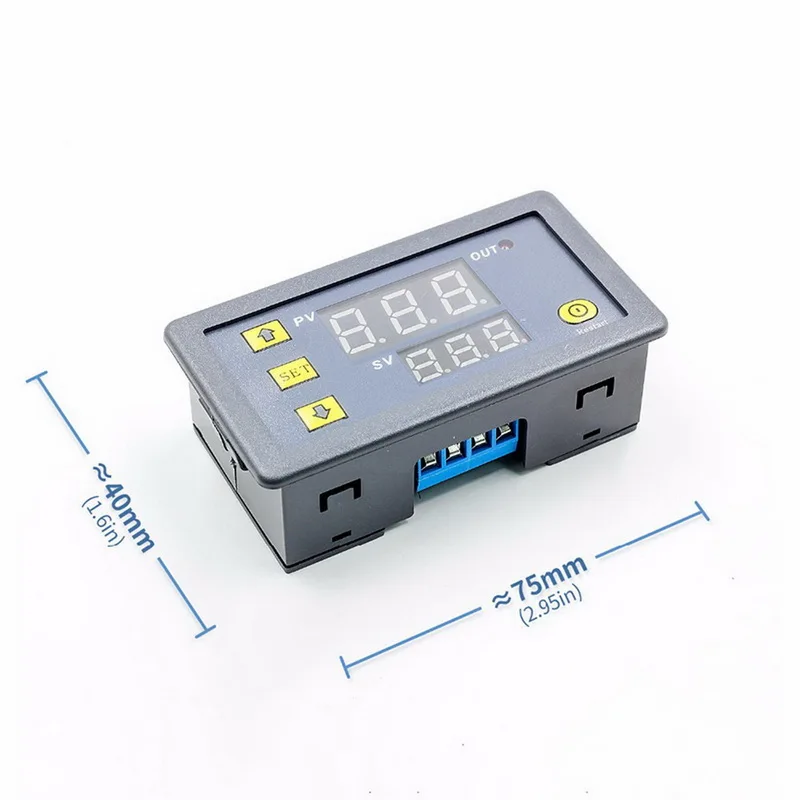 DC 12V 24V 110V 220V Цифровой цикл реле задержки таймера модуль с двойной светодиодный