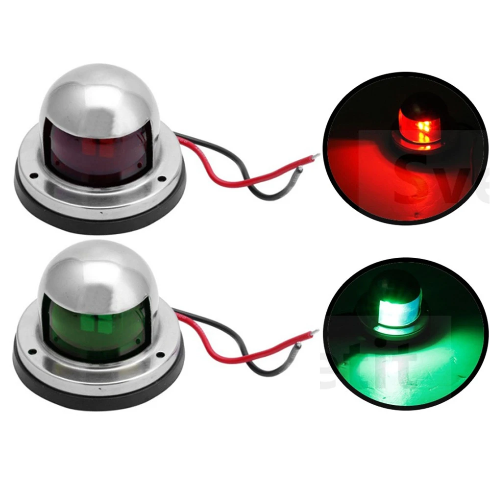 1 Set 12V LED Boat Navigation Lights Red Green Yacht LED Lights Running