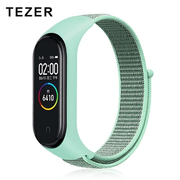 

TEZER Colorful Strap Bracelet Accessories for Xiaomi Miband 3 Replacement Nylon Wriststrap Smart Wrist for Xiaomi Mi Band 4