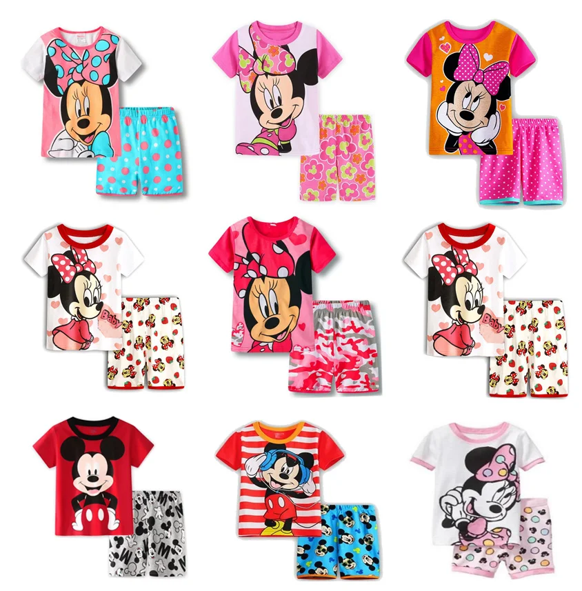 Pijama de manga corta para niños y niñas, conjuntos de ropa de dormir, Pijama de niño, Conjunto de Pijama infantil