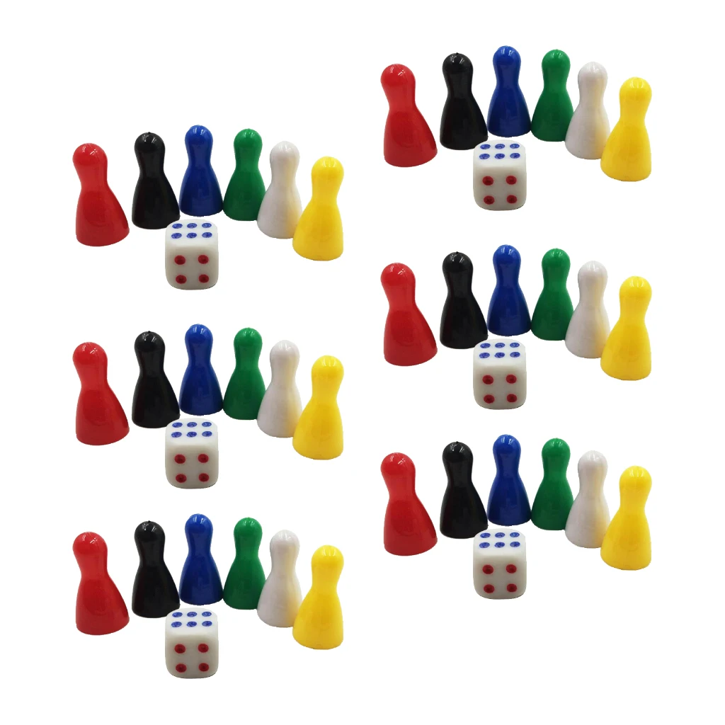 Set of 6 Replacement Figures Cone Game Figures for Halma Ludo, Made of Plastic Set of 6 Replacement Figures Cone Game Figures for Halma Ludo, Made of Plastic