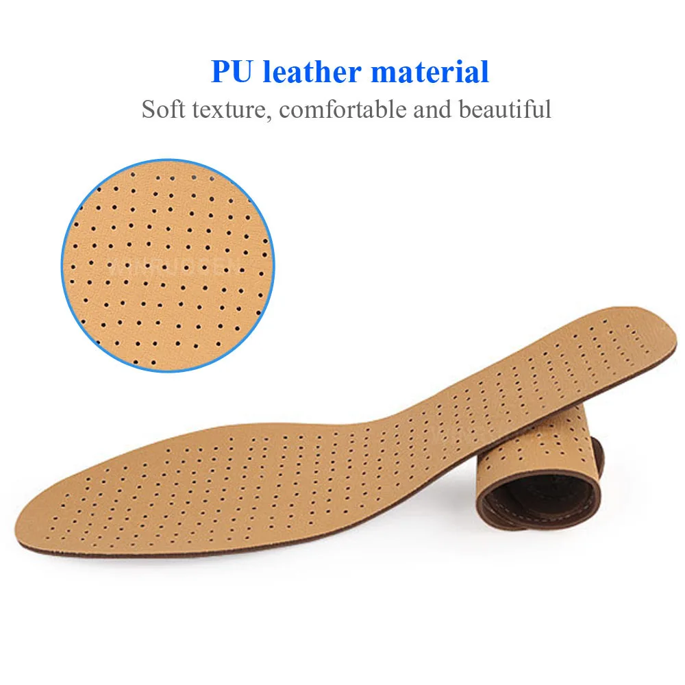 EVA Leather Insoles for Men Women Soft Breathable Deodorant Absorb Sweat Inner Shoes Pads Inserts Replacement Sole Dropshipping