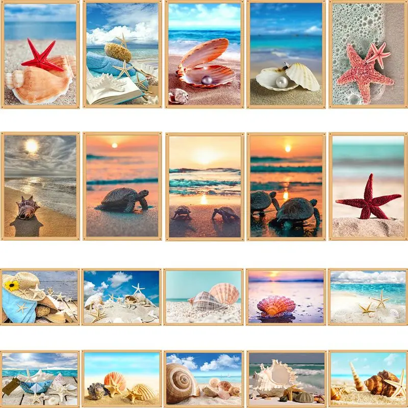 

Beach DIY 5D Full Drill Diamond Painting Embroidery Cross Stitch Kits Rhinestone Home Decor Crafts
