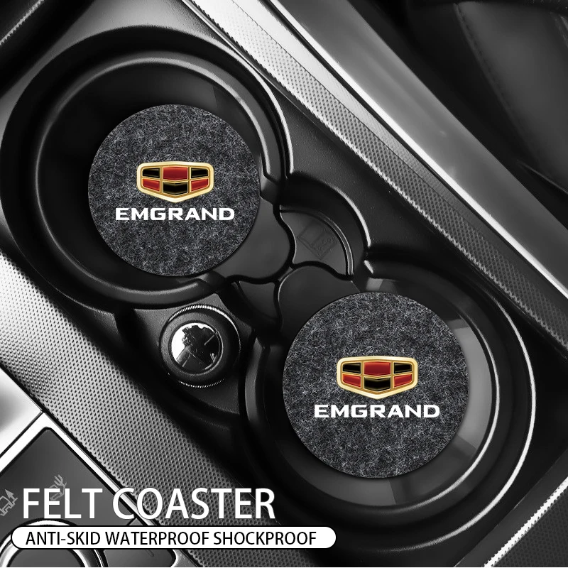 Round Felt Coaster for geely emgrand ec7 7 ec8 Protector Pad Heat Resistant Cup Mat Drink Placemat Car Accessories | Автомобили и
