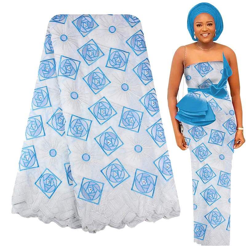 African Dry Lace Fabric Swiss Voile With Stones Cotton High Quality 2019 Fabrics For Wedding Dress | Дом и сад