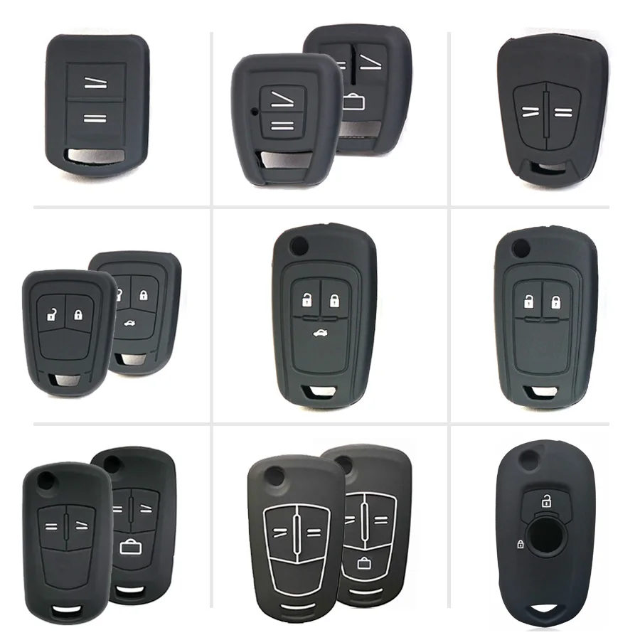 Silicone Car key FOB Protective Skin set cover Cap for Opel Vauxhall