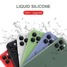 15 шт./лот цветной жидкий силиконовый мягкий чехол для iPhone 11 Pro Max X