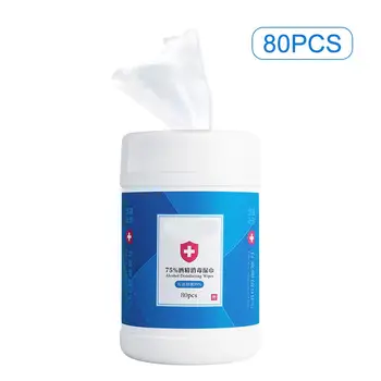 

80sheets/Pack Portable Disinfecting Wet Wipes 75% Alcohol Wipes Disposable Cleaning Sterilization Wipes Alcohol Cotton Pieces