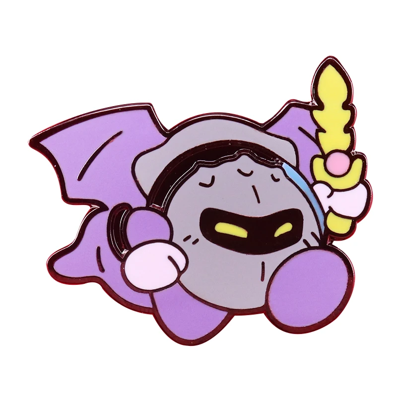 

Meta knight brooch cute game pin Nintendo fans gift Kirby Super Smash Bros badge cool jackets accessory