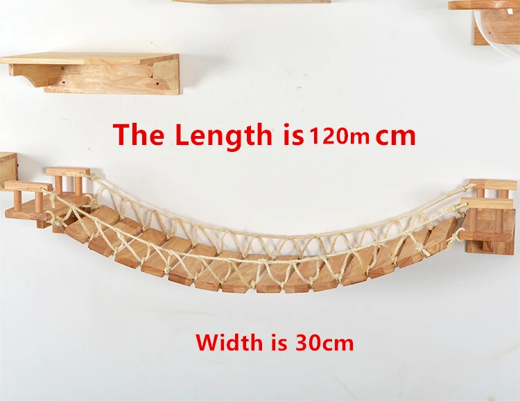 Chat Support Mural Bois échelle Chat Griffoir Poste Arbre Chaton Escalade Pont Salon Animal Chat Lit Chat Meubles Saut Plate Forme W201