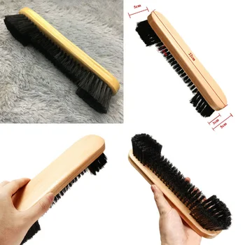 

Billiards Nylon Snooker Pool Table Felt & Rail Brush Cleaner Wooden Accessories