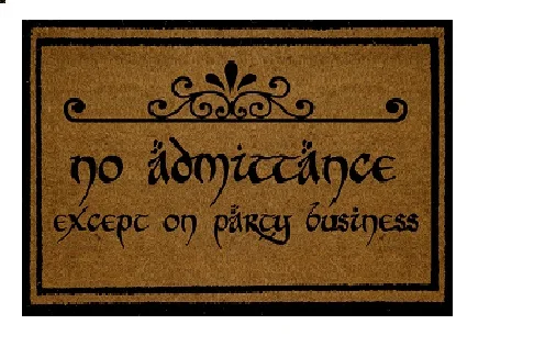

Funny Door Mat Non-Slip Back Rubber Entry Way Doormat Outside "No Admittance Except On Party Business "Standard Welcome Mat 30x18inch