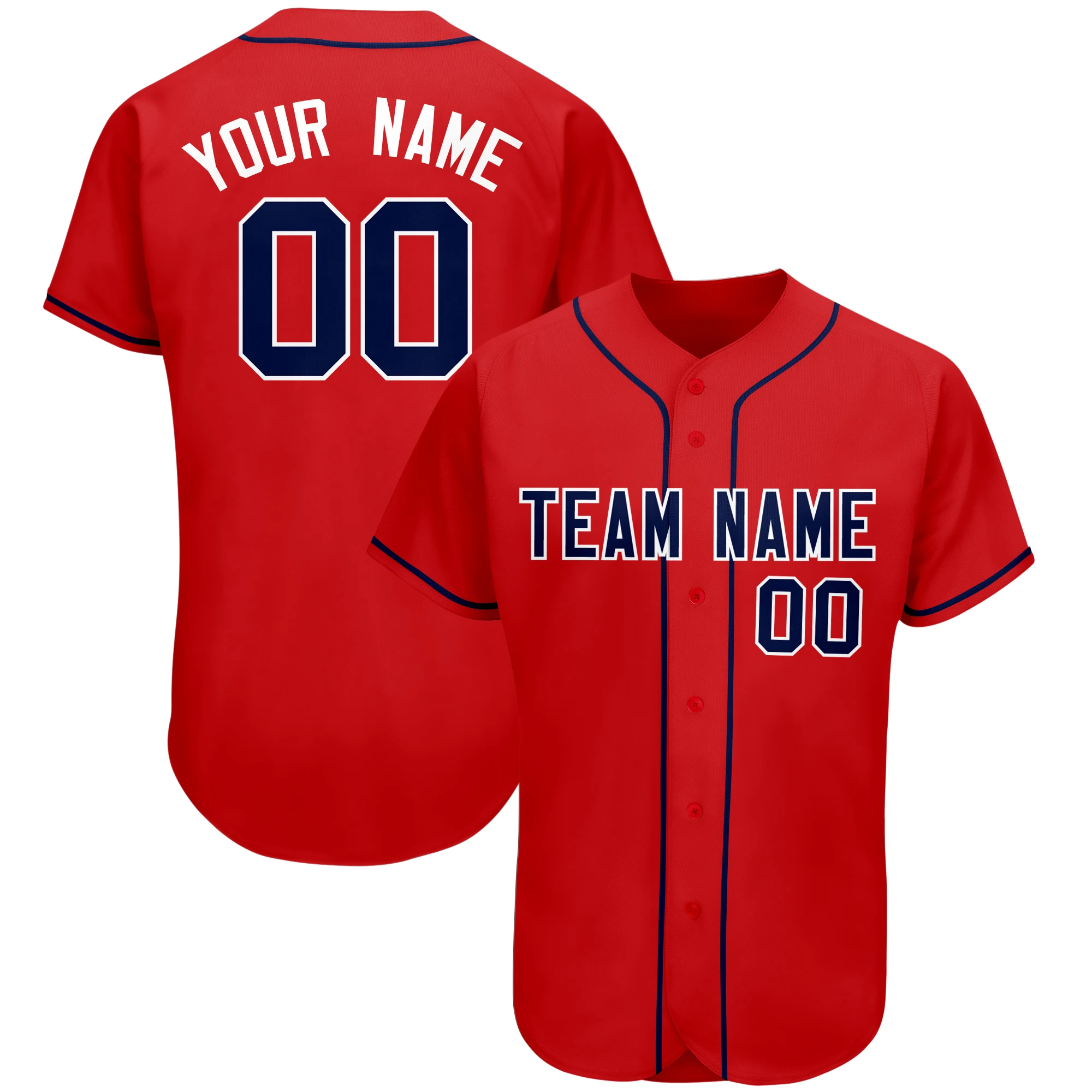 Baseball Jersey Printed Team Name/Number Training Outdoor/Indoors Washable Tee shirts for Men/Lady/Kids Any Colour