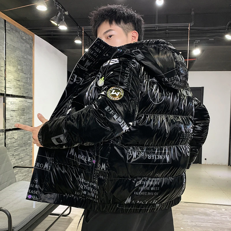 Chaqueta de plumas de burbuja brillante para hombre, abrigo informal de marca diseñador de alta calidad, ropa de calle, invierno, 2022|Chaquetas de plumón| - AliExpress
