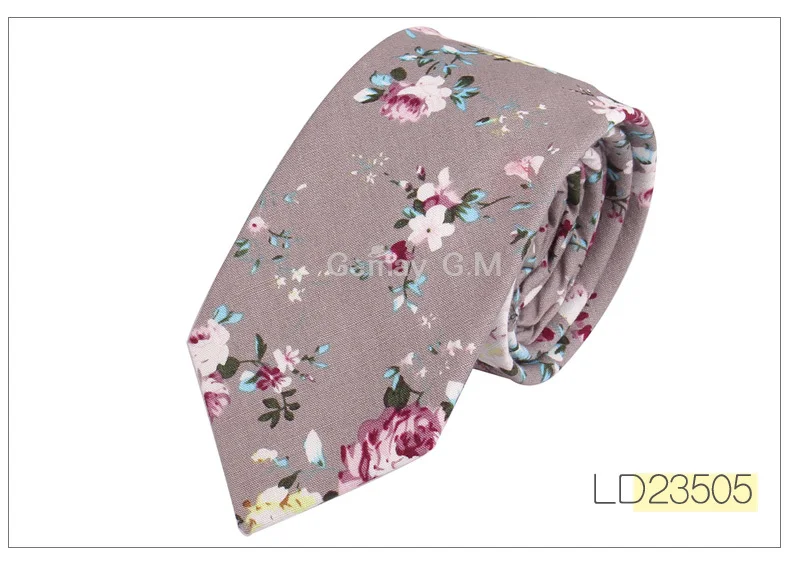 Новые повседневные Галстуки с цветочным принтом для мужчин, узкий хлопковый галстук для свадьбы, цветные мужские галстуки для шеи, галстук для деловой вечеринки, галстук для взрослых
