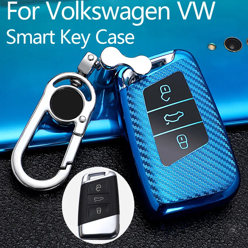 1 Премиум мягкий ТПУ чехол для ключей с полной защитой Volkswagen VW Passat Tiguan Atlas Golf Alltrack