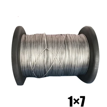 

304 stainless steel wire rope, 1x7 0.5mm soft and small steel wire fishing line threading rope 100meters/lot tag line