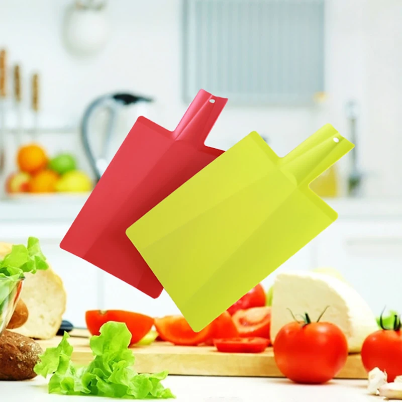 Portable Foldable Cutting Board Food Grade Plastic Non-Slip Chopping Board  Vegetable Meat Cutting Mat Kitchen Tools Accessories