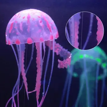 

Fluorescent Jellyfish Fish Tank Decoration Authentic Simulation Trumpet Goldfish Decor For The Aquarium Fake Fish