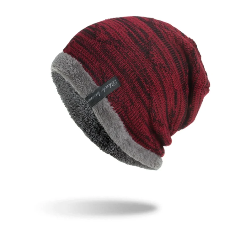 Men Women Winter Hat Knitted Hats Thick Warm Bonnet Skullies Beanie Soft Comfortable Windproof Fleece Hats Knitted Running Sport