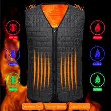 Тепловая куртка с электрическим подогревом с USB, теплый жилет для зимы, для кемпинга, из углеродного волокна, для спорта на открытом воздухе, для велоспорта, теплый жилет