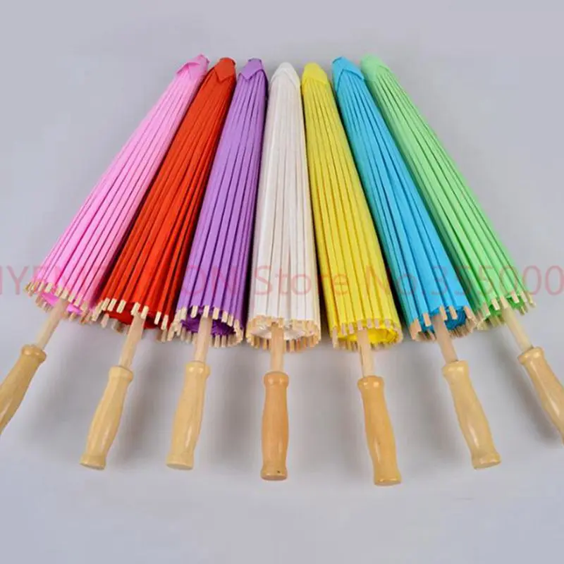 Маленький зонт для творчества 100 шт./лот детский размер из чистой бумаги с длинной