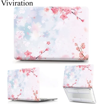

Cherry Blossoms PVC Laptop Replace Shell Case For Macbook Air 11 13 Mac Pro Retina 12 13 15 11.6 13.3 15.4 Touch Bar Women Gift