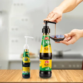 

1 Piece Household oil pot press head kitchen oyster sauce bottle press mouth quantitative bottle press type pump head oil pot