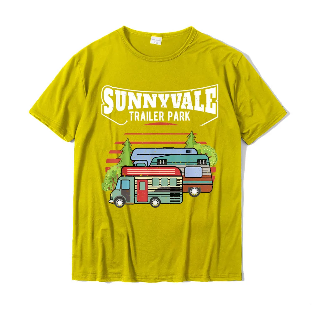 Fashionable Simple Style Fall All Cotton O Neck Mens Tops T Shirt Personalized Tops T Shirt Hot Sale Short Sleeve Top T-shirts Funny T-Shirt Trailer Park Sunnyvale Lovers T-Shirt T-Shirt__20265 yellow