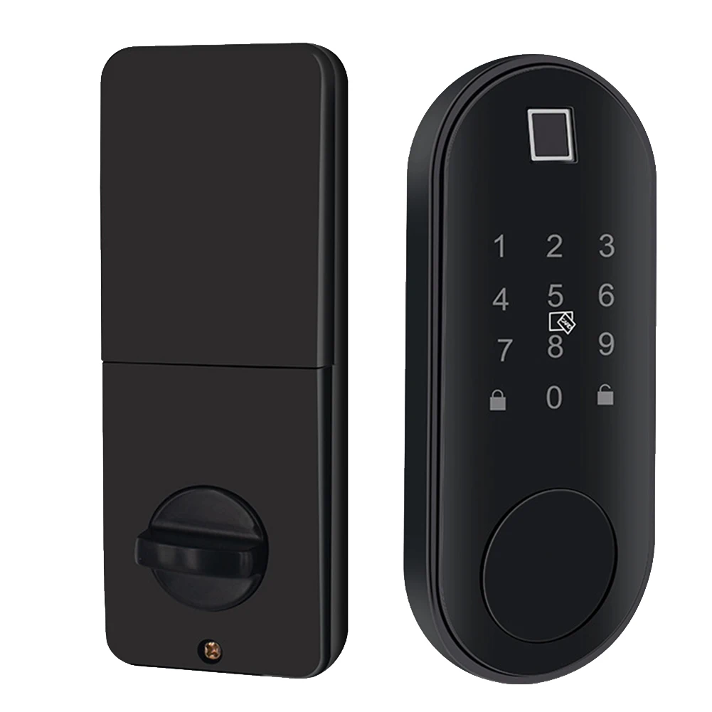 

Zinc Alloy Smart Battery Powered APP Control Touch Password Keypad Door Lock Self Defense Home Security Anti Theft Fingerprint