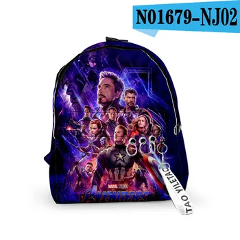 

Marvel Avengers Backpack School Bags Mochila Travel Bags Ribbon Ring Circle Backpack Small bags For Boys Girls