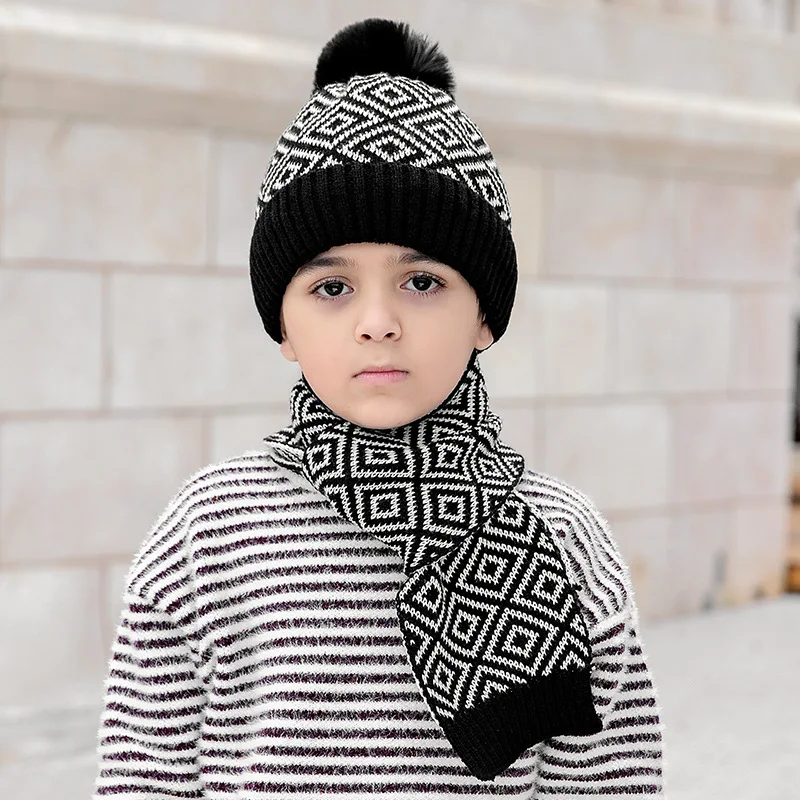 

2-8 Years old Toddler Boys Girls Beanie Hats Knitted Warm Caps for Kids Autumn Winter Girls Hats for Toddler Boys Girls gorro