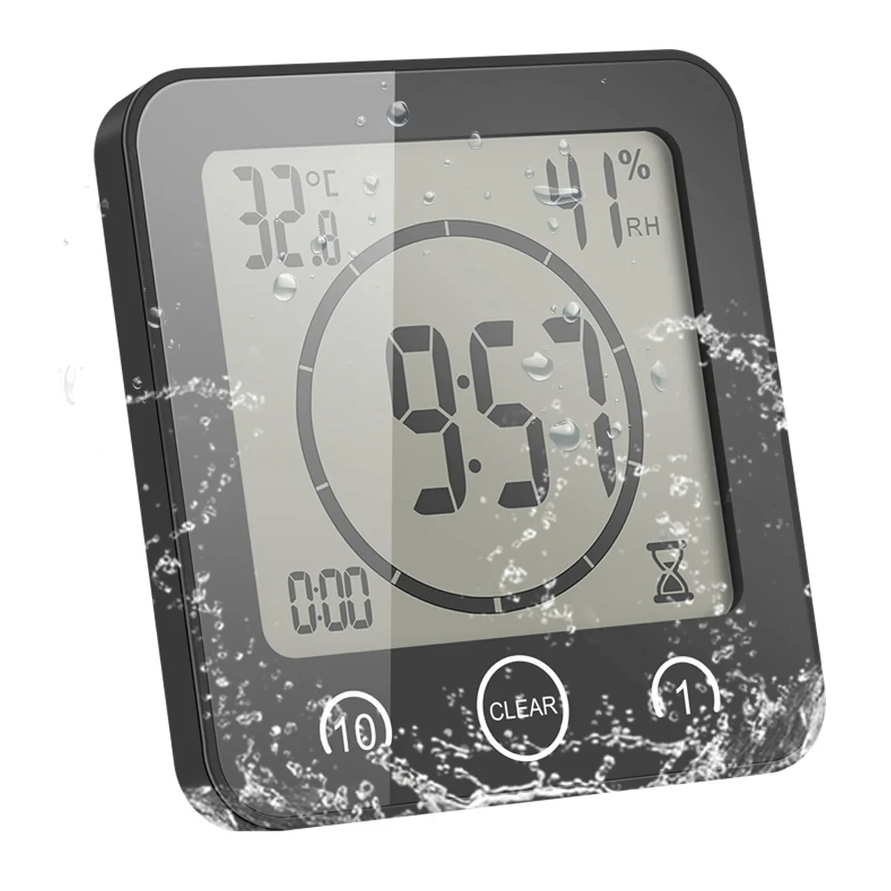 Бытовой цифровой ЖК-гигрометр с дисплеем термометр измеритель температуры и влажности Часы-календарь