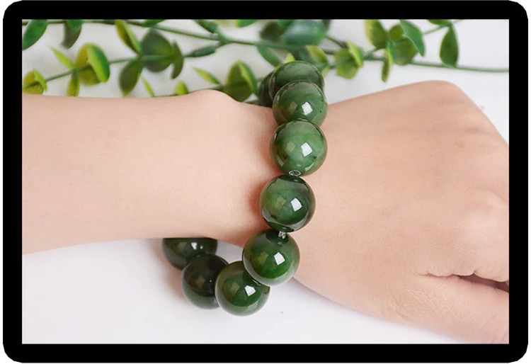 И tian Yu jade hand string 18mmx12 бусины Будды нефритовый браслет естественный нефритовый нефрит мужской шар hand string