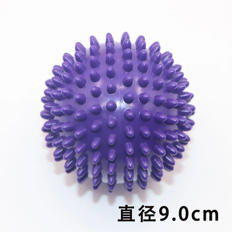 Dark purple ПВХ коврик для фитнеса шарики для массажа рук 7,5 см/9 см, 9 цветов подошва из ПВХ в виде ежа сенсорные хват тренировочный мяч портативный шар для физиотерапии - Цвет: Dark purple