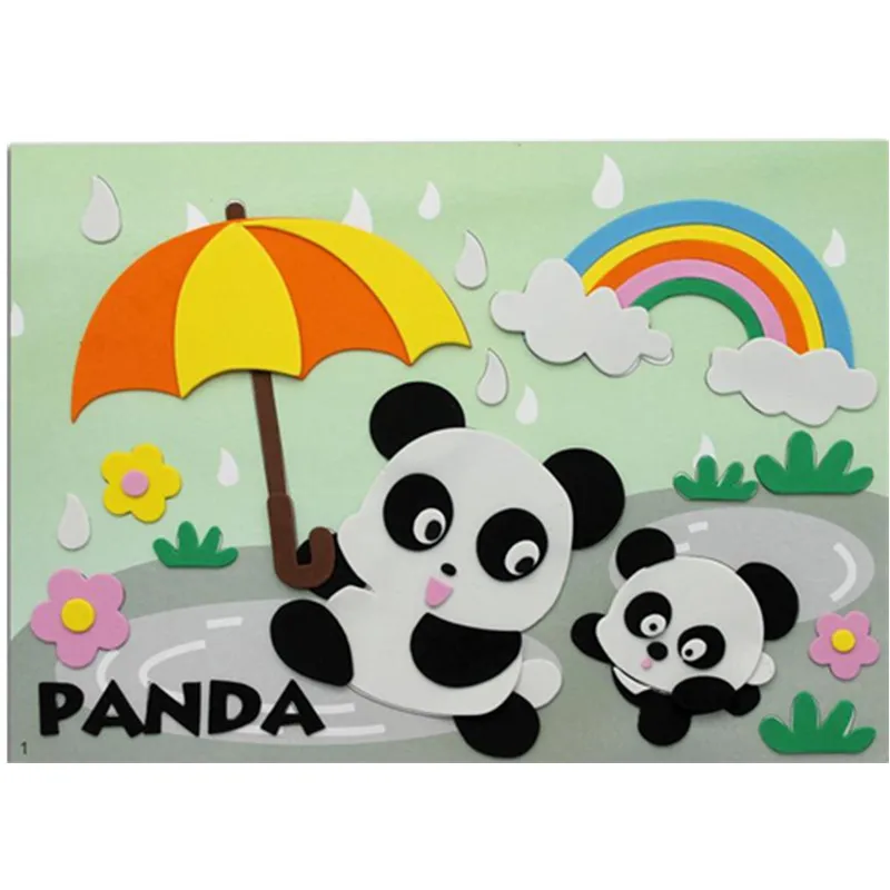 Черная Девушка taobao детей 3D наклейки головоломки Материал коробки DIY ручной работы Классическая серия