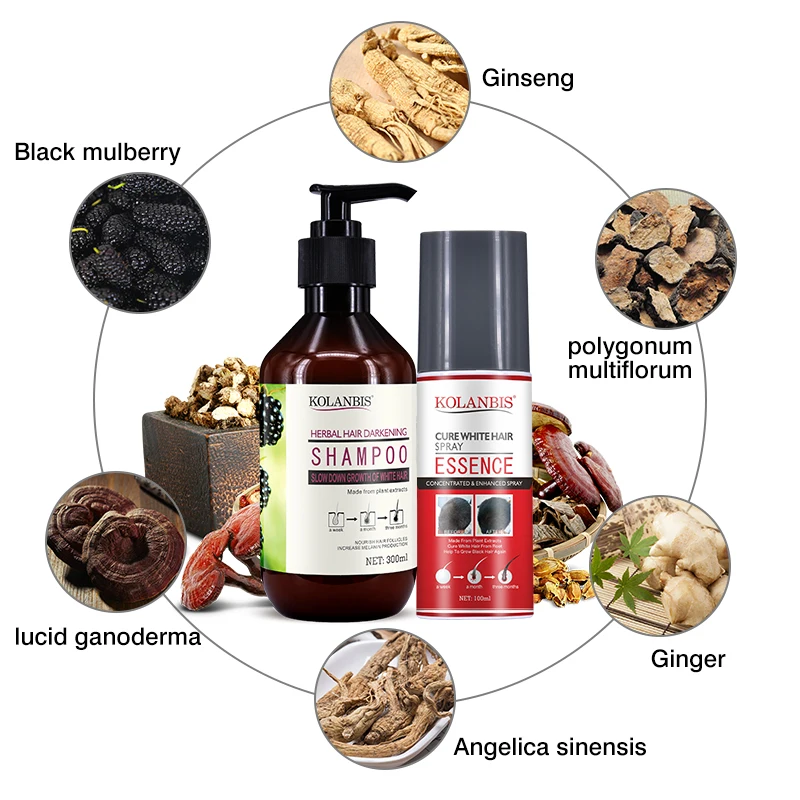 2 Bottles Gray Root Coverage Permanent Chinese Medicine Black Hair Shampoo Set Oily Serum White Hair Treatment Turn Gray BlacK 2 Bottles Gray Root Coverage Permanent Chinese Medicine Black Hair Shampoo Set Oily Serum White Hair Treatment Turn Gray BlacK