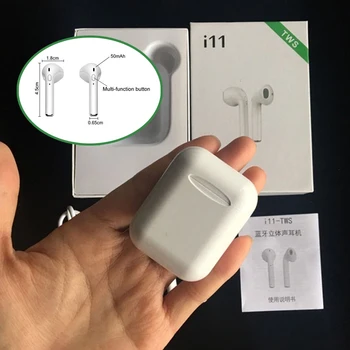 

2020 New i11 TWS Mini Bluetooth Wireless Earphones 5.0 Mini 1: 1 Sports Earbuds with Charging Box for IOS Android Phones