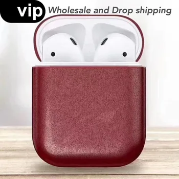 

VIP Wholesale Luxury Leather Case for Apple Airpods 1 2 Pro Cover Protective Headphone Box Bag