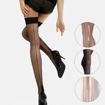 

Sexy Stocking Sheer Lace Top Thigh High Stockings Over The knee Socks Hosiery Stay Up Seamed Transparent Tights