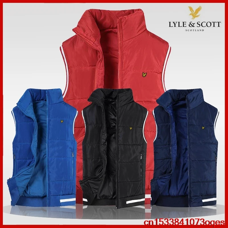 

Lyle&Scott- Brand Clothing Vest Jacket Mens New Autumn Warm Sleeveless Jacket Male Winter Casual Waistcoat Men Vest 2LS14