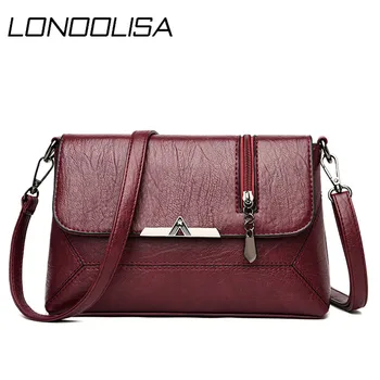 

Sac a Main Female Leather Messenger Bag Vintage Luxury Handbags Women Bags Designer Ladies Shoulder Bags High Quality Bolsa 2020