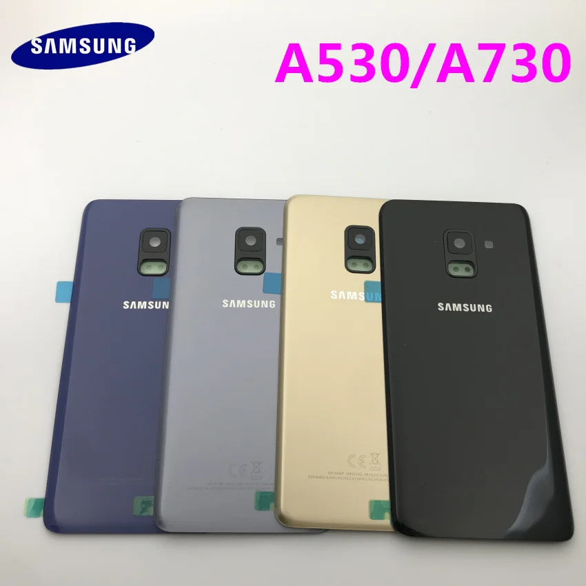 Задняя стеклянная крышка аккумулятора SAMSUNG Galaxy A8 plus 2018 A530 A730 Корпус задней двери