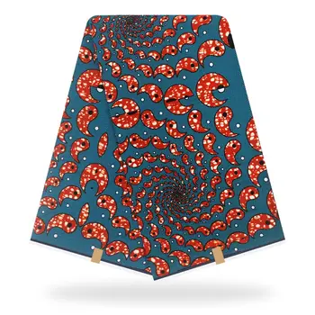 

Wholesale price African style best quality real wax veritable wax Ankara printed fabric 6 yards cotton design H191031