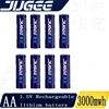 8pcs  jugee 1.5v   lithium  AA usb rechargeable 3000mWh Li-polymer li-ion polymer lithium battery no Charger1.1V low battery re 1
