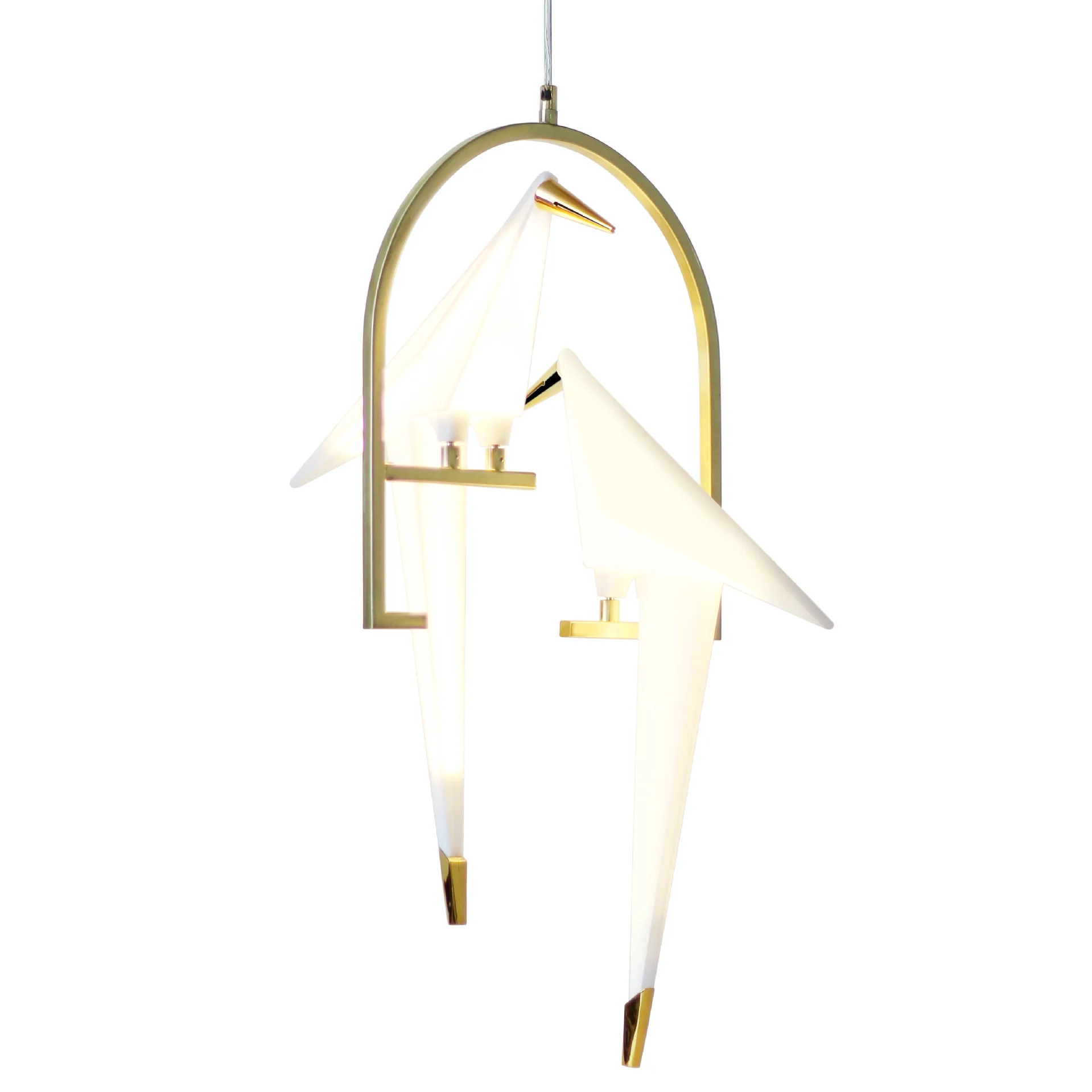 Современный светодиодный фонарь Золотая белая птица лампы в скандинавском стиле для гостиной Лофт прикроватный коридор столовая лампа Magpie
