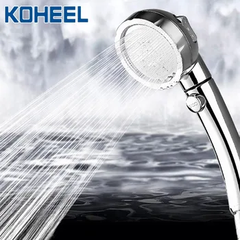 

KOHEEL shower head hand shower adjustable 3 mode high pressure shower head water saving one button to stop water hand shower